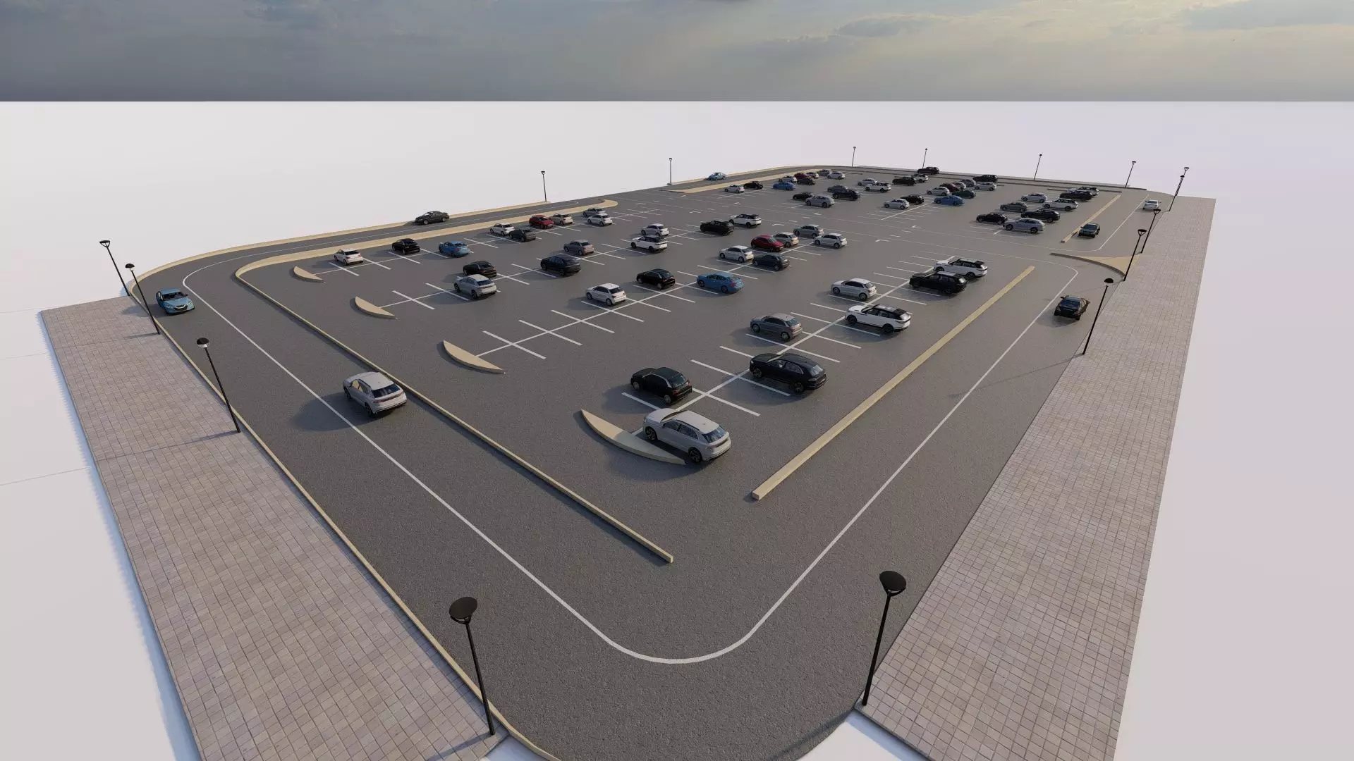 Parking-Parking Lot 3D model_7