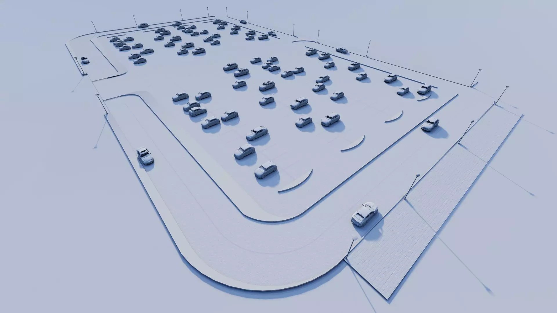 Parking-Parking Lot 3D model_9