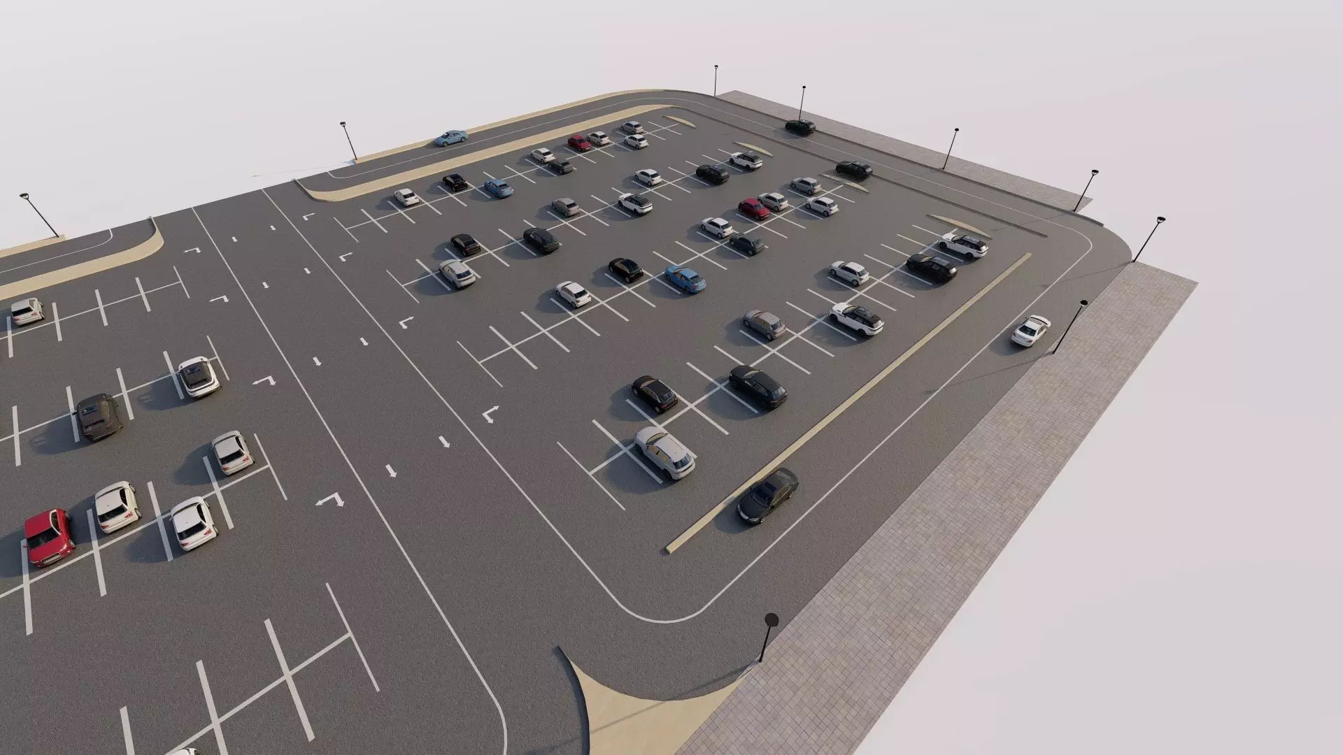 Parking-Parking Lot 3D model_5