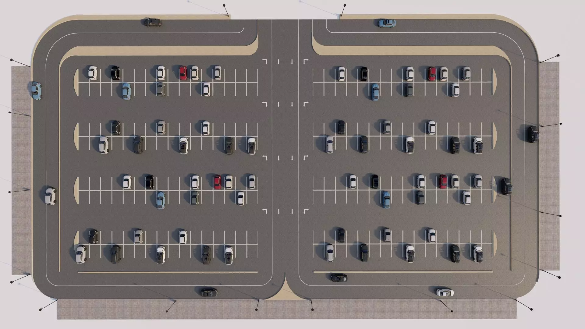 Parking-Parking Lot 3D model_2