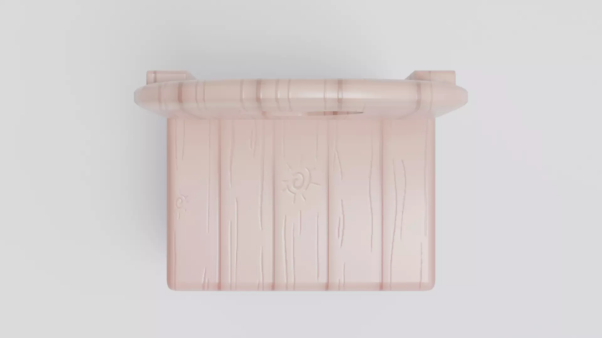 wooden childrens chair Low-poly 3D model_5