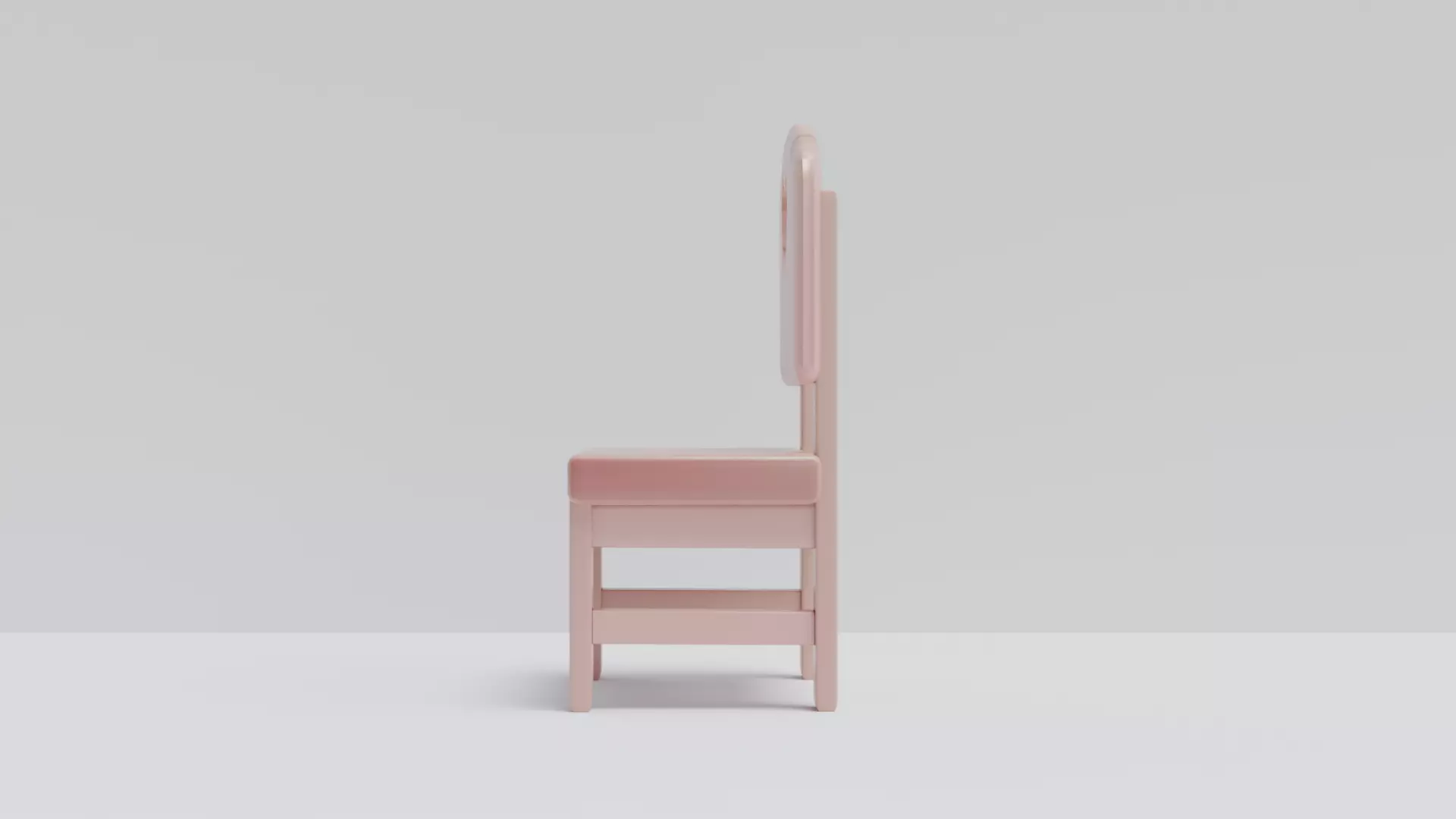 wooden childrens chair Low-poly 3D model_7