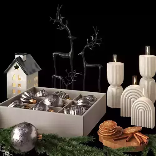 Cristmas Decor set 3D model