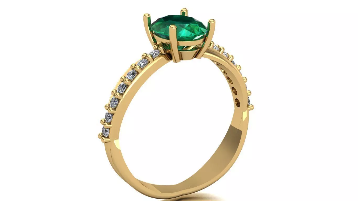 Twisted band ring 3D print model_2