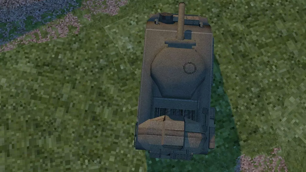 M4 Sherman Low Poly 3D Model PSX WWII Tank - Game Ready 3D model_3