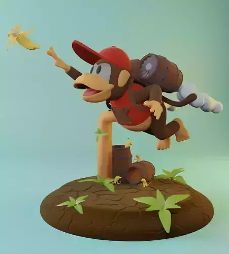 Diddy Kong Flying Barrel Jetpack 