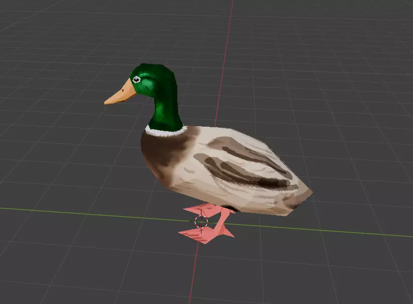 PS1 Low poly Duck 3D model_3