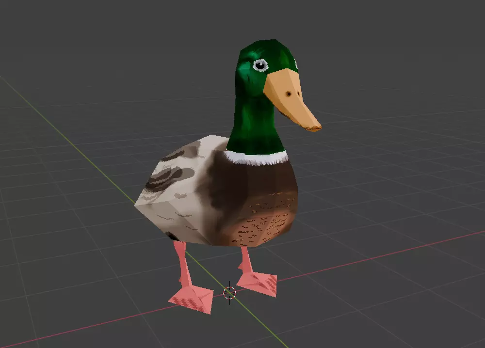 PS1 Low poly Duck 3D model_0