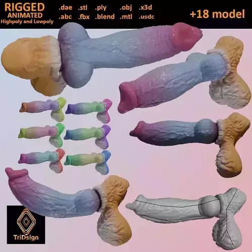 Fantasy Kitsune Furry Penis Rigged