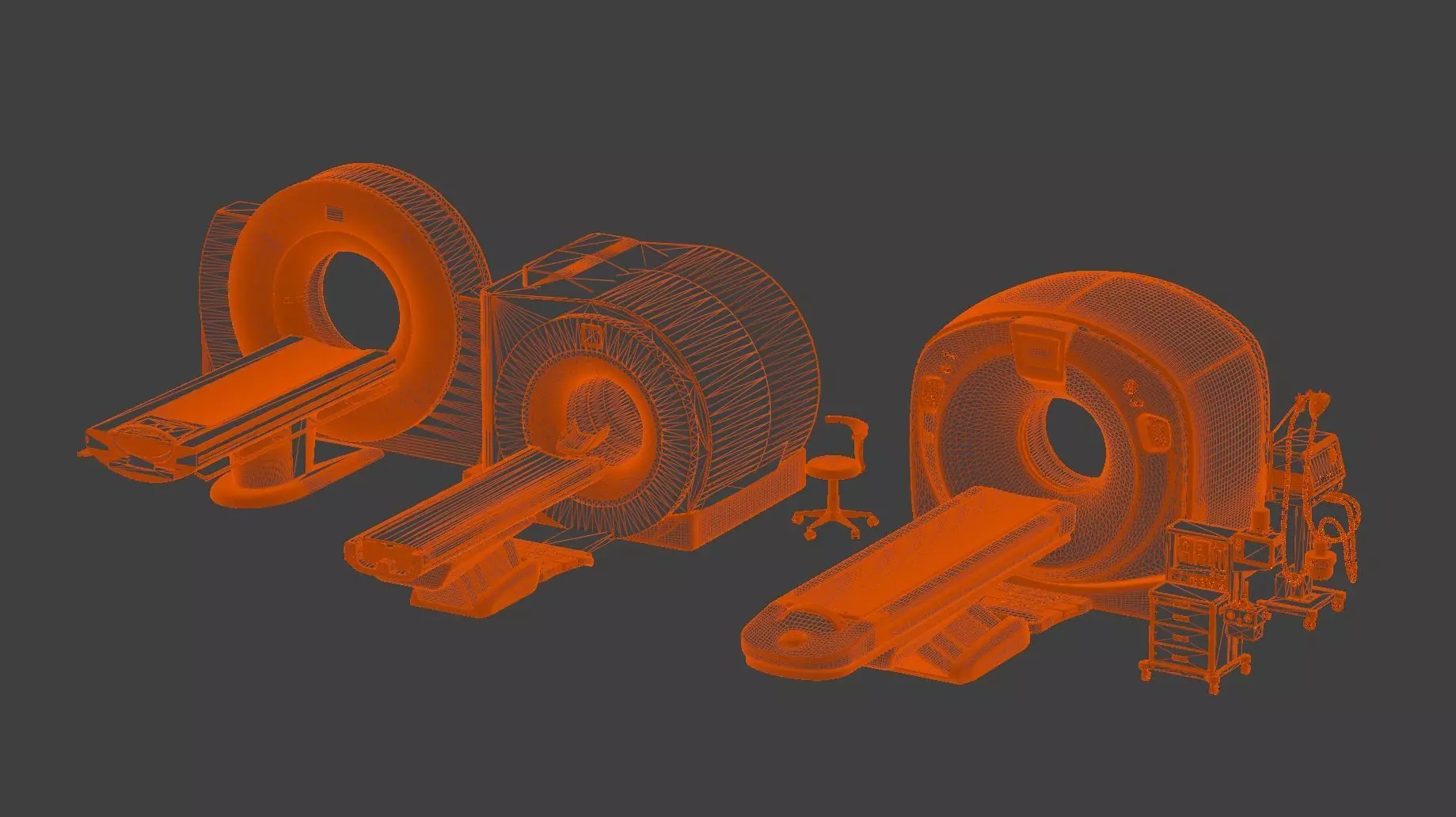 Nuclear magnetic resonance equipment blender Low-poly 3D model_7