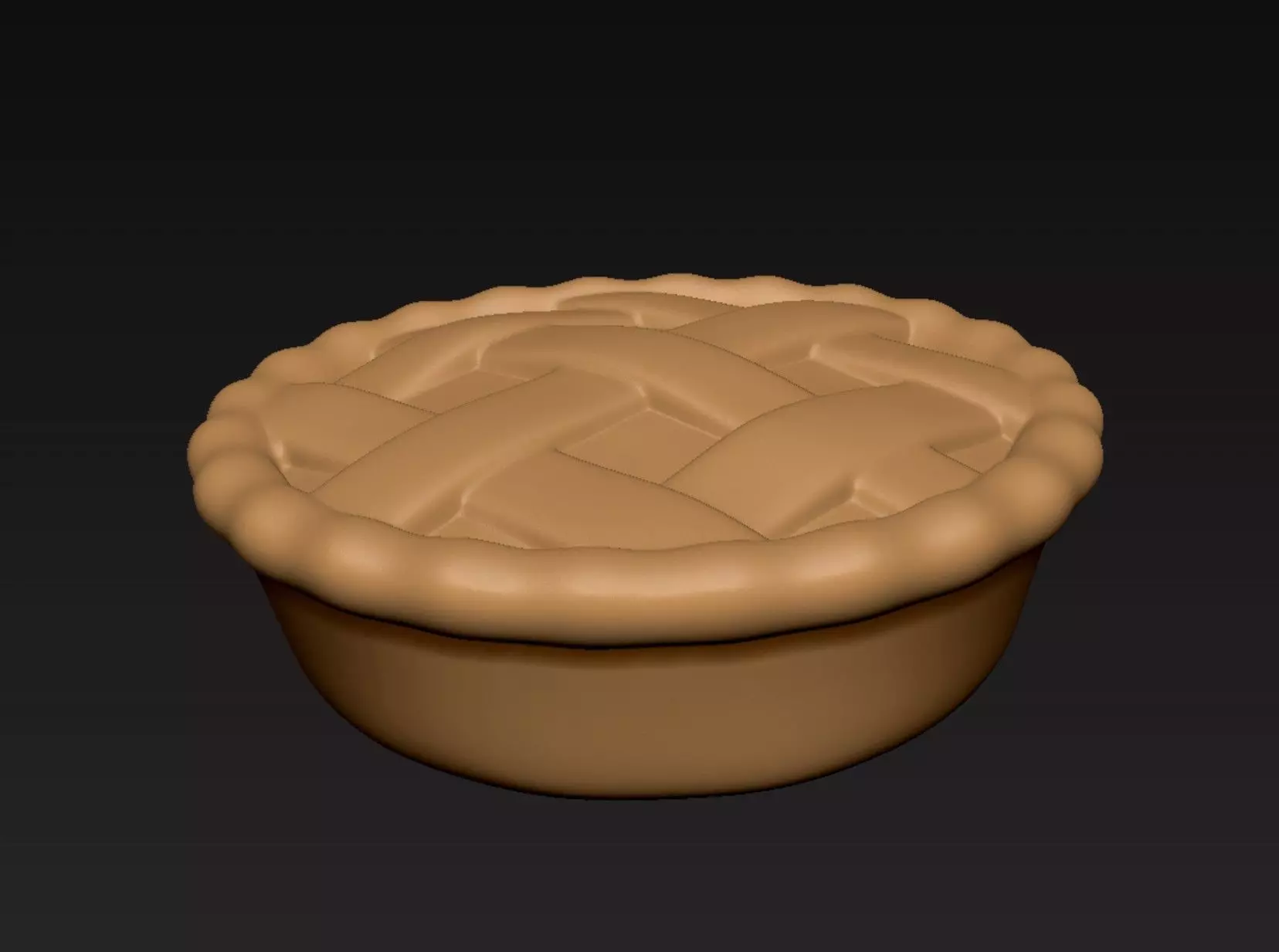 Cartoon Pie 3D print model_0