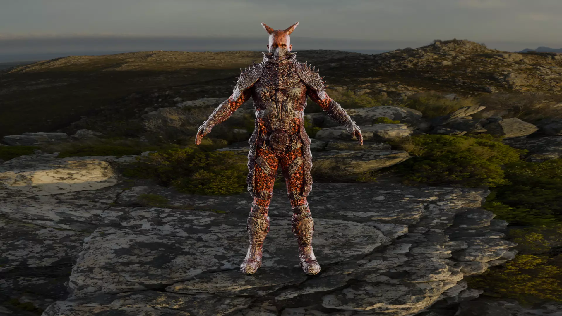 Guardian of Hell Ultra High-Detail 3D Character Low-poly 3D model_10