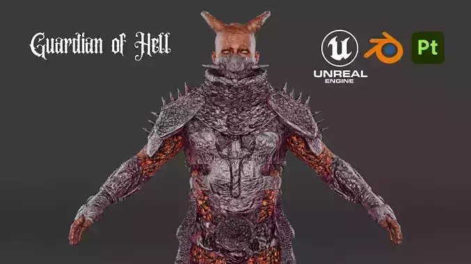 Guardian of Hell  Ultra High-Detail 3D Character