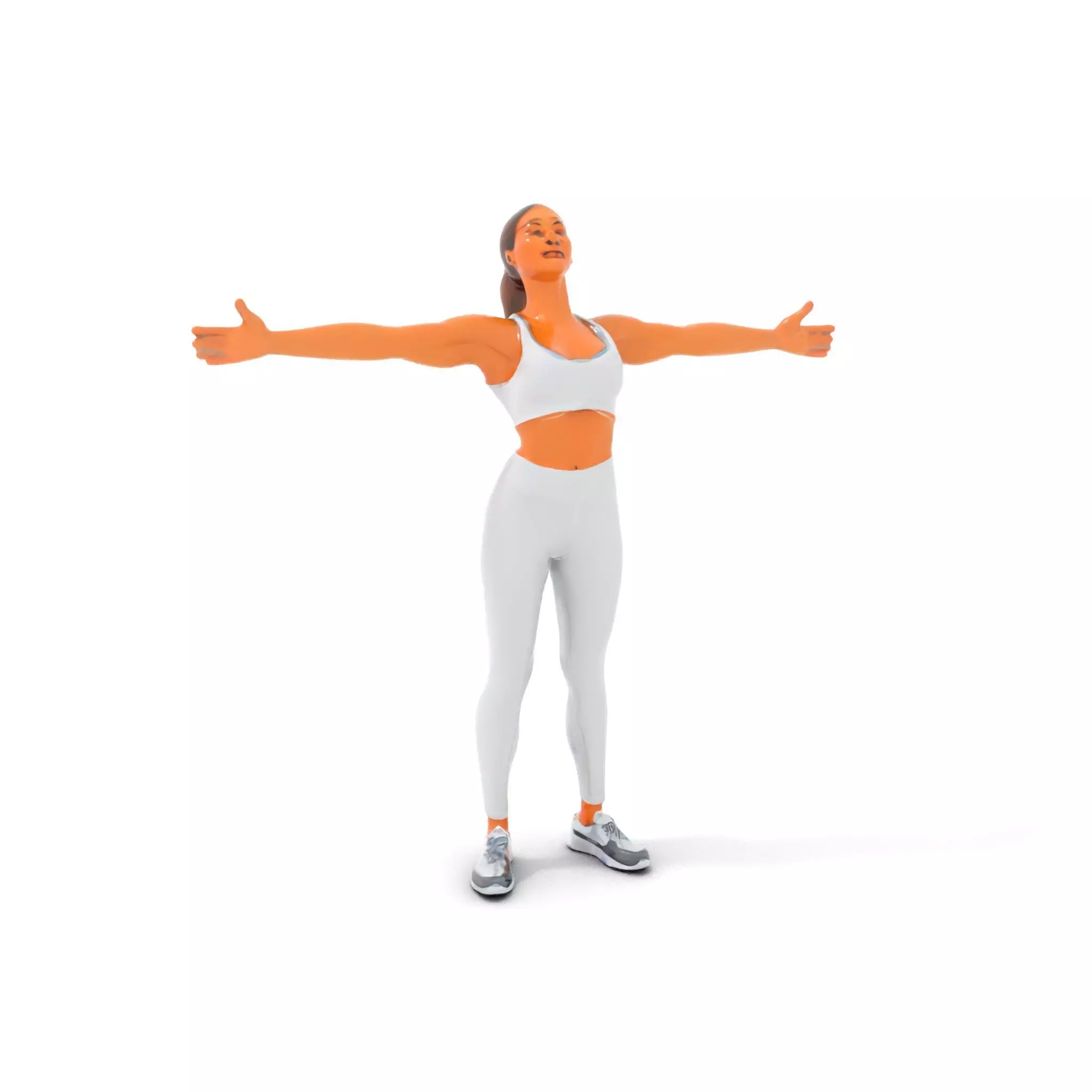 Athletic Woman Fitness model pack Low-poly 3D model_0