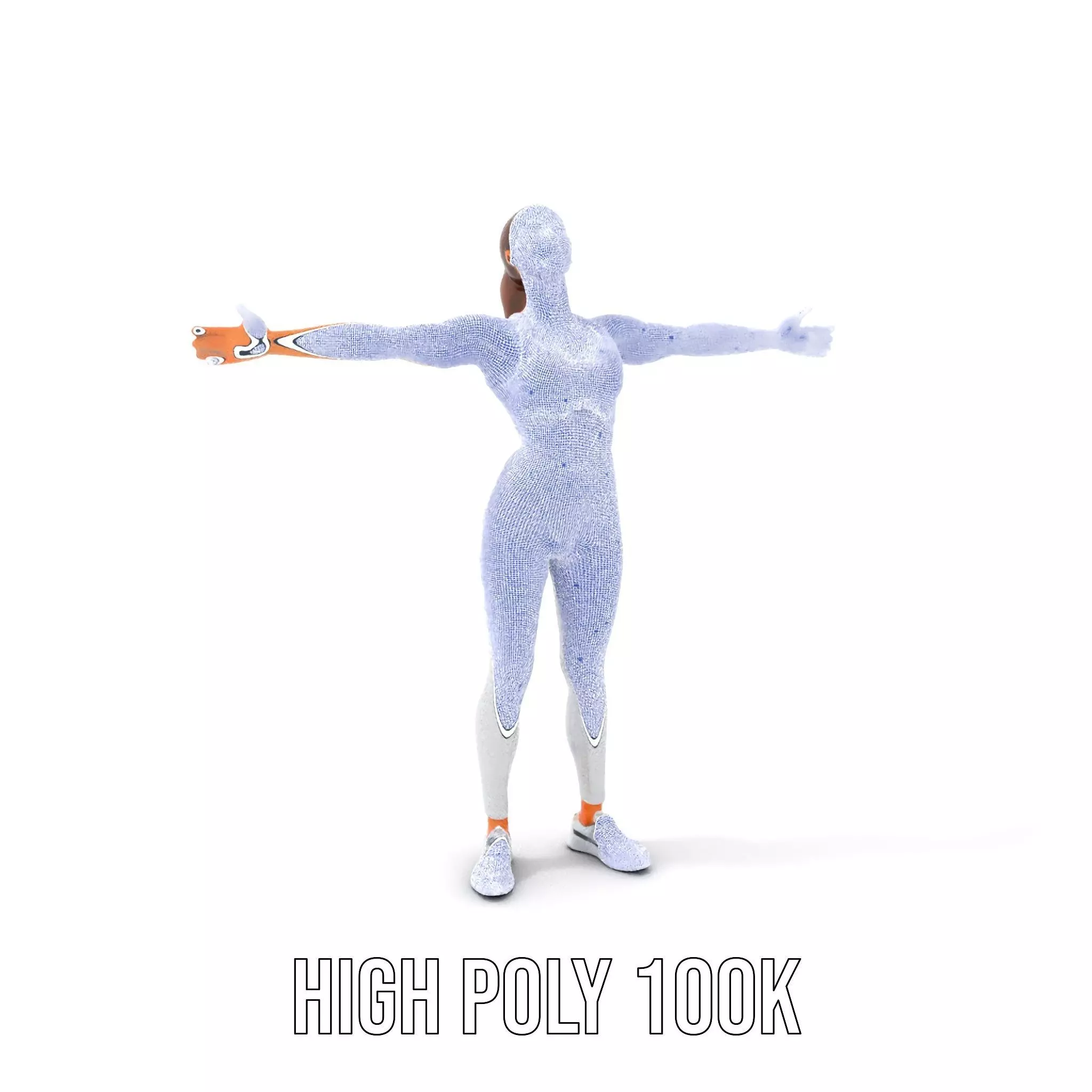 Athletic Woman Fitness model pack Low-poly 3D model_4