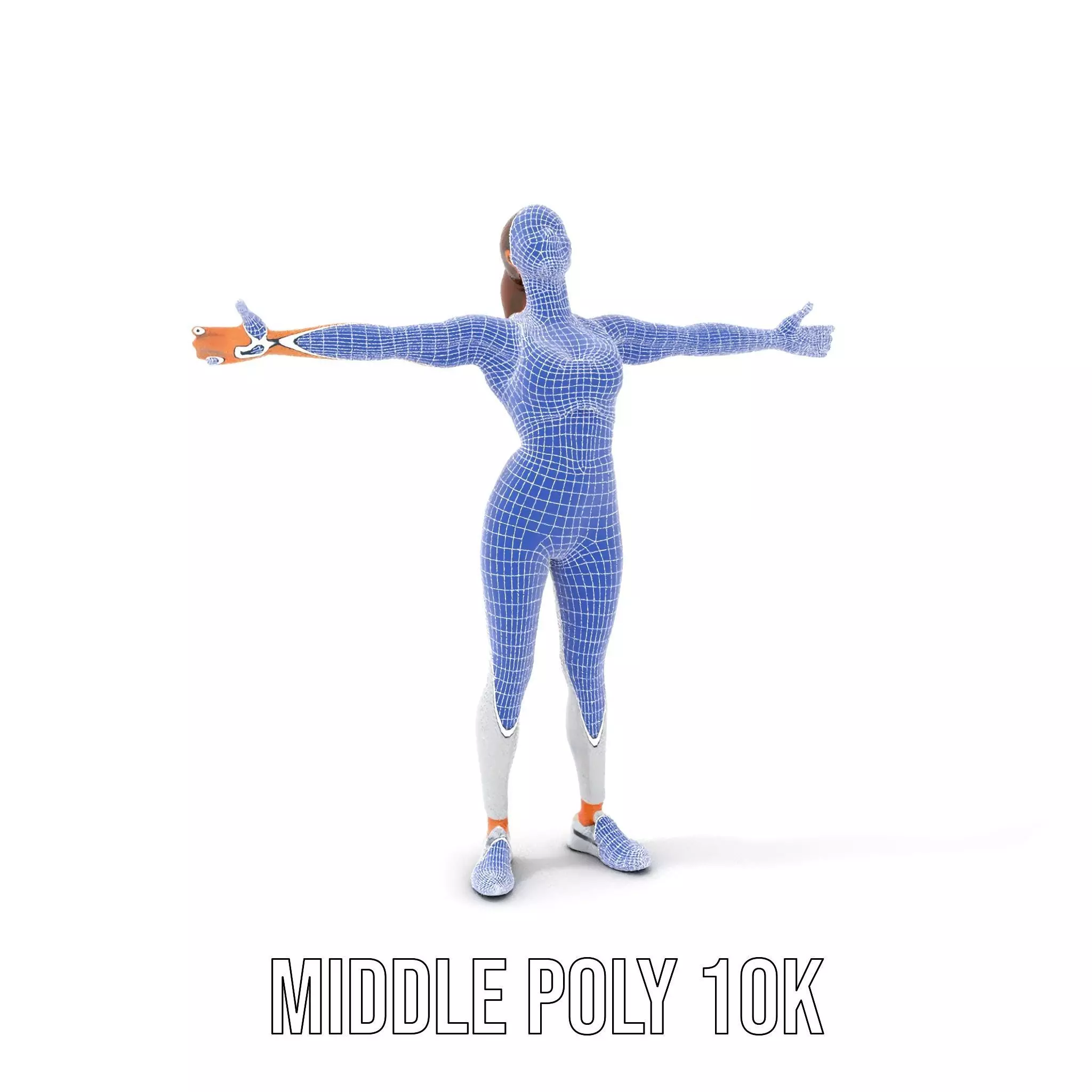 Athletic Woman Fitness model pack Low-poly 3D model_18