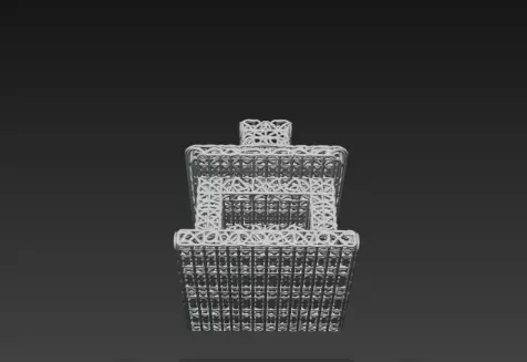 3D Christmas Fireplace Model 3D print model_10