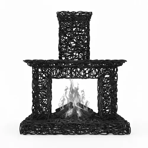 3D Christmas Fireplace Model 3D print model
