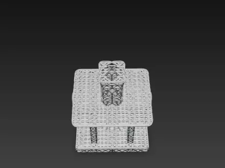 3D Christmas Fireplace Model 3D print model_6