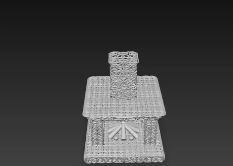 3D Christmas Fireplace Model 3D print model_4