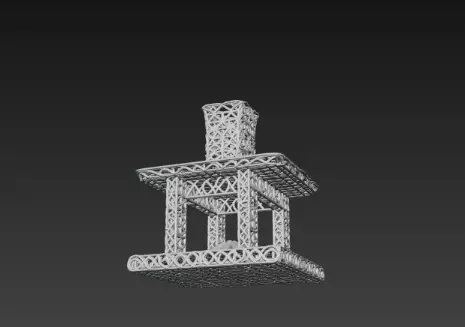 3D Christmas Fireplace Model 3D print model_8