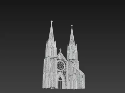 3D Christmas Church Model 3D print model_8