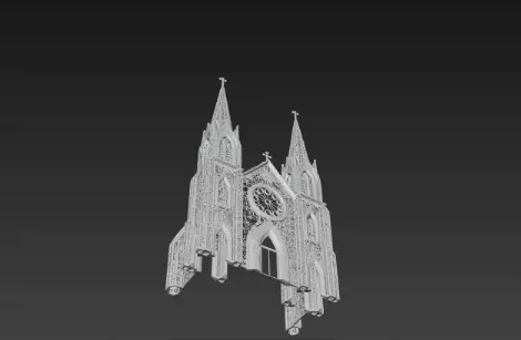 3D Christmas Church Model 3D print model_15