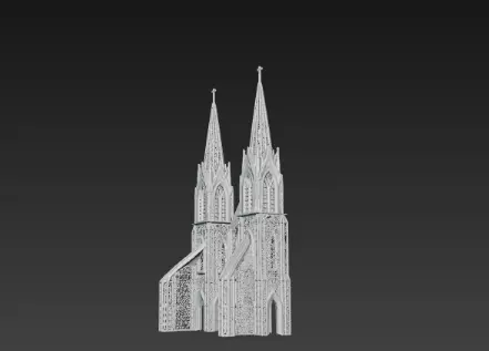 3D Christmas Church Model 3D print model_6