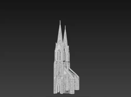 3D Christmas Church Model 3D print model_10