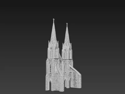 3D Christmas Church Model 3D print model_9