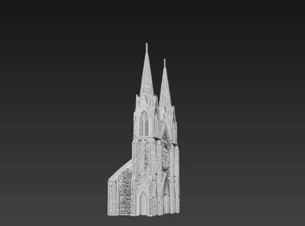 3D Christmas Church Model 3D print model_4