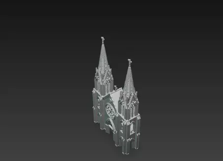 3D Winter Church Architecture 3D print model_6