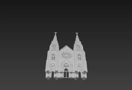 3D Winter Church Architecture 3D print model_10