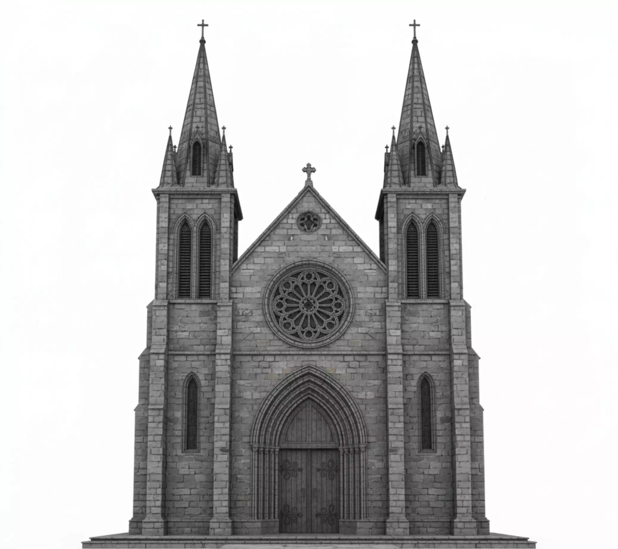3D Winter Church Architecture 3D print model_0