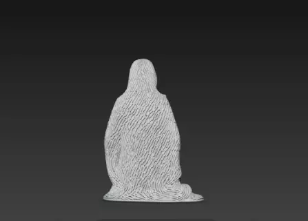 3D Virgin Mary Holding Baby Jesus Statue 3D print model_6