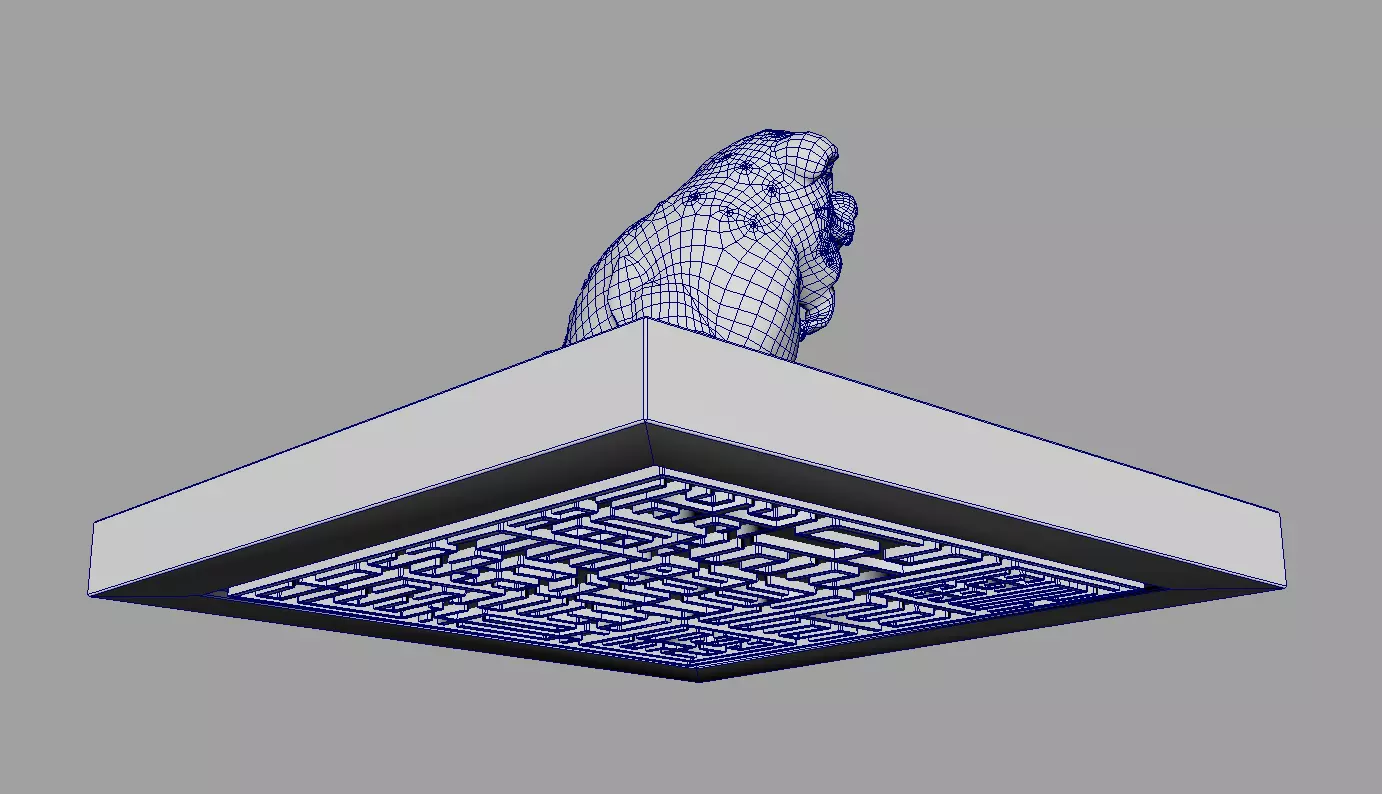 Great Viet Kingdom Golden Seal - 1709 Low-poly 3D model_14