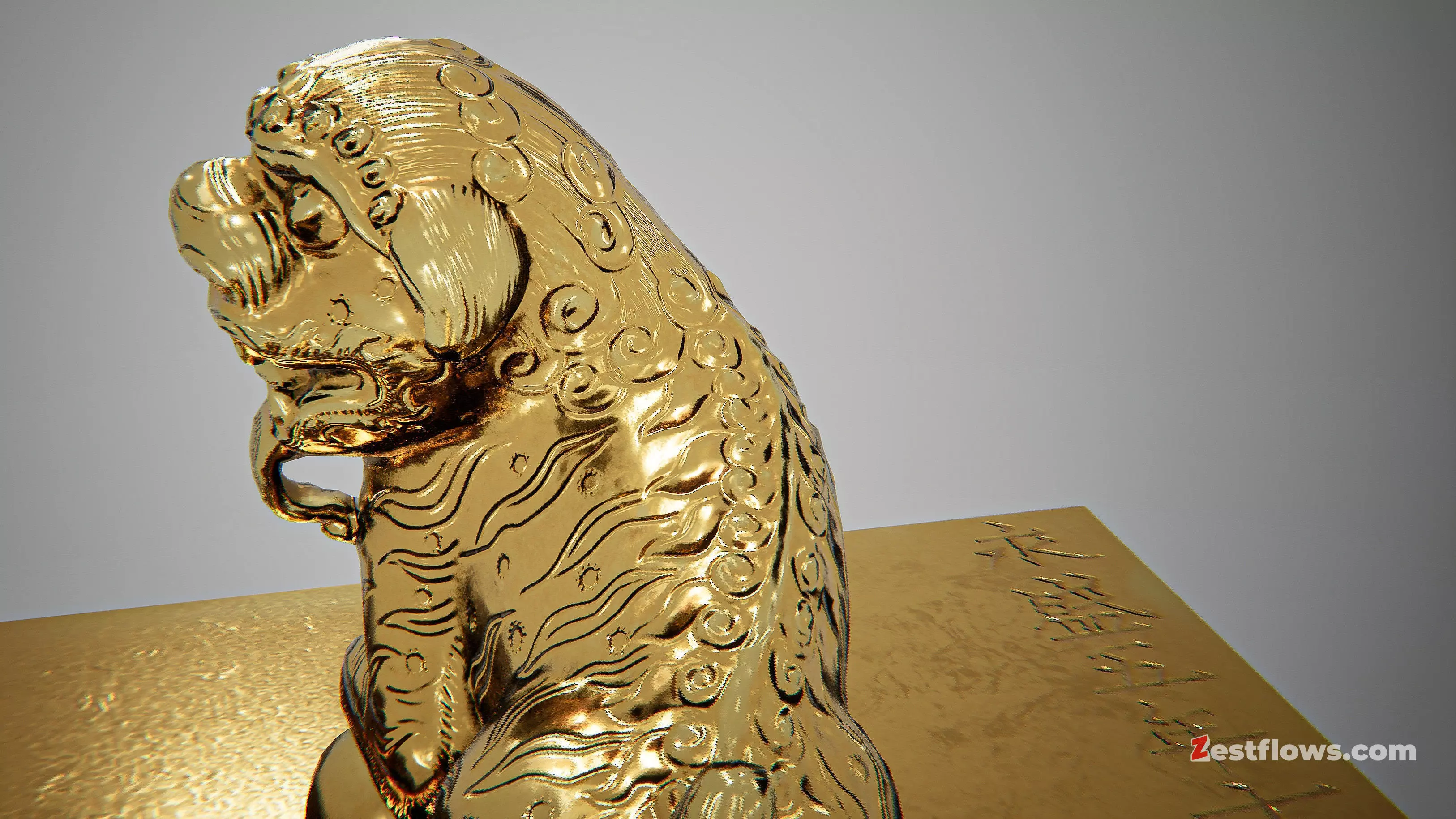 Great Viet Kingdom Golden Seal - 1709 Low-poly 3D model_11