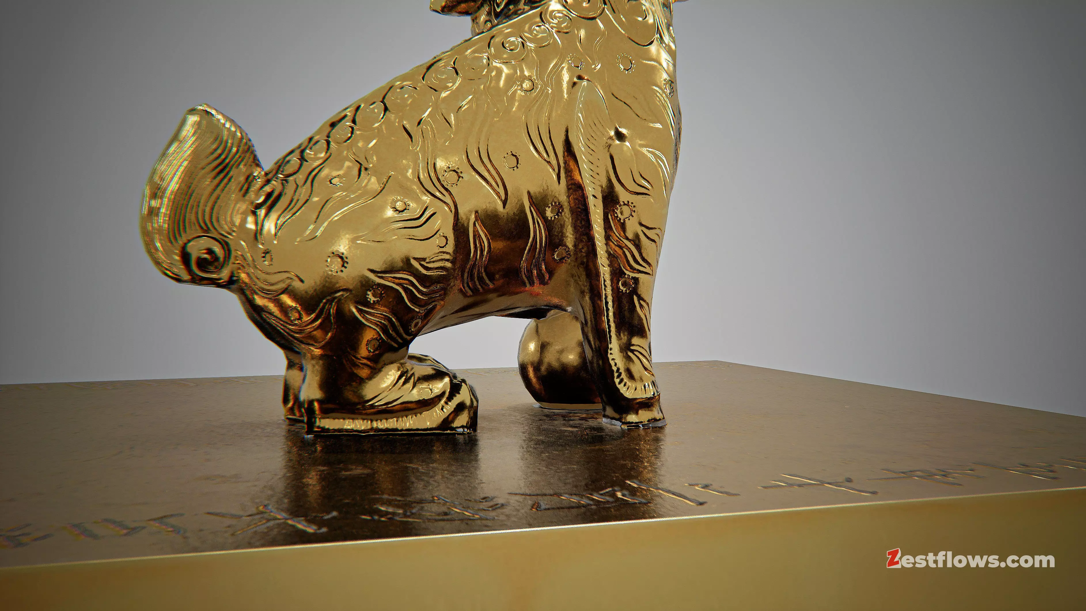 Great Viet Kingdom Golden Seal - 1709 Low-poly 3D model_9