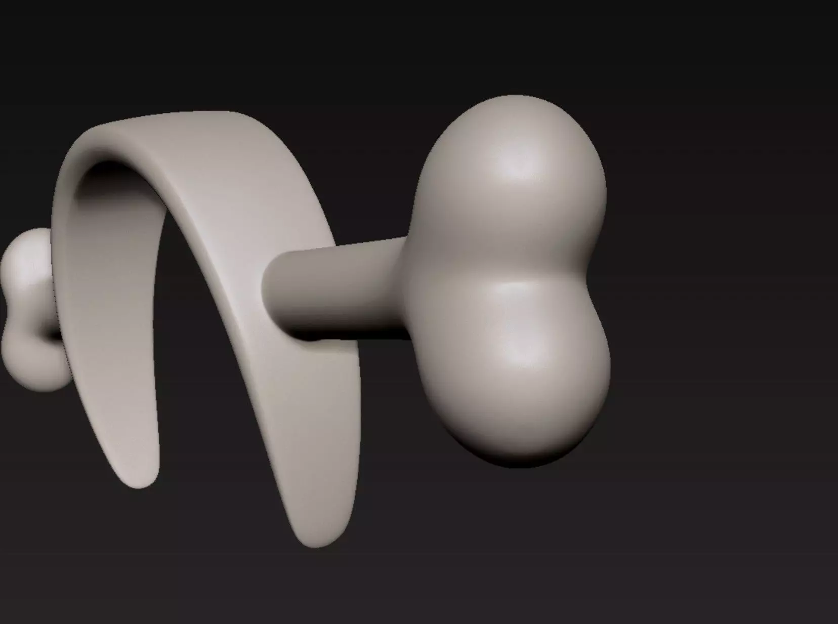 Bone Headband 3D print model_5