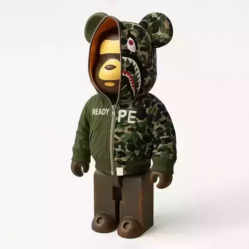 BEARBRICK BAPE CAMO MediCom Toy 