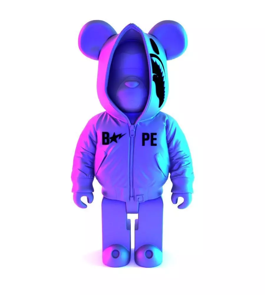 BEARBRICK BAPE CAMO MediCom Toy 3D model 3D printable | CGTrader