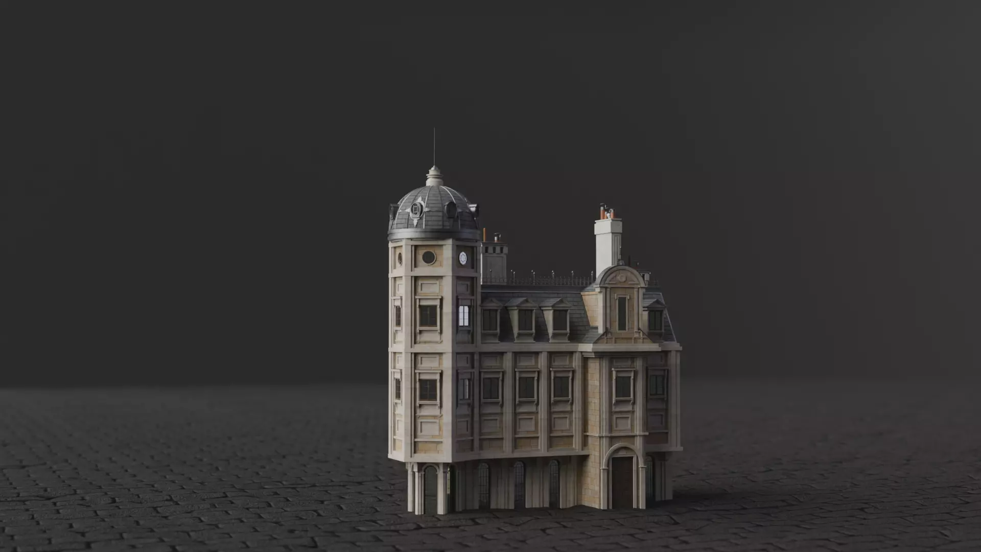 Classical European Building - House 26 3D model_0