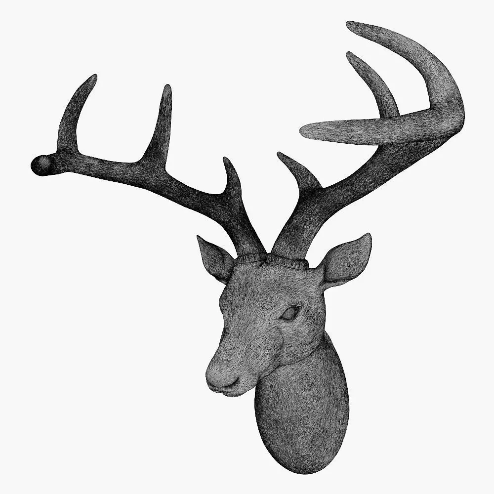 Deer head 3D model 3D model_2