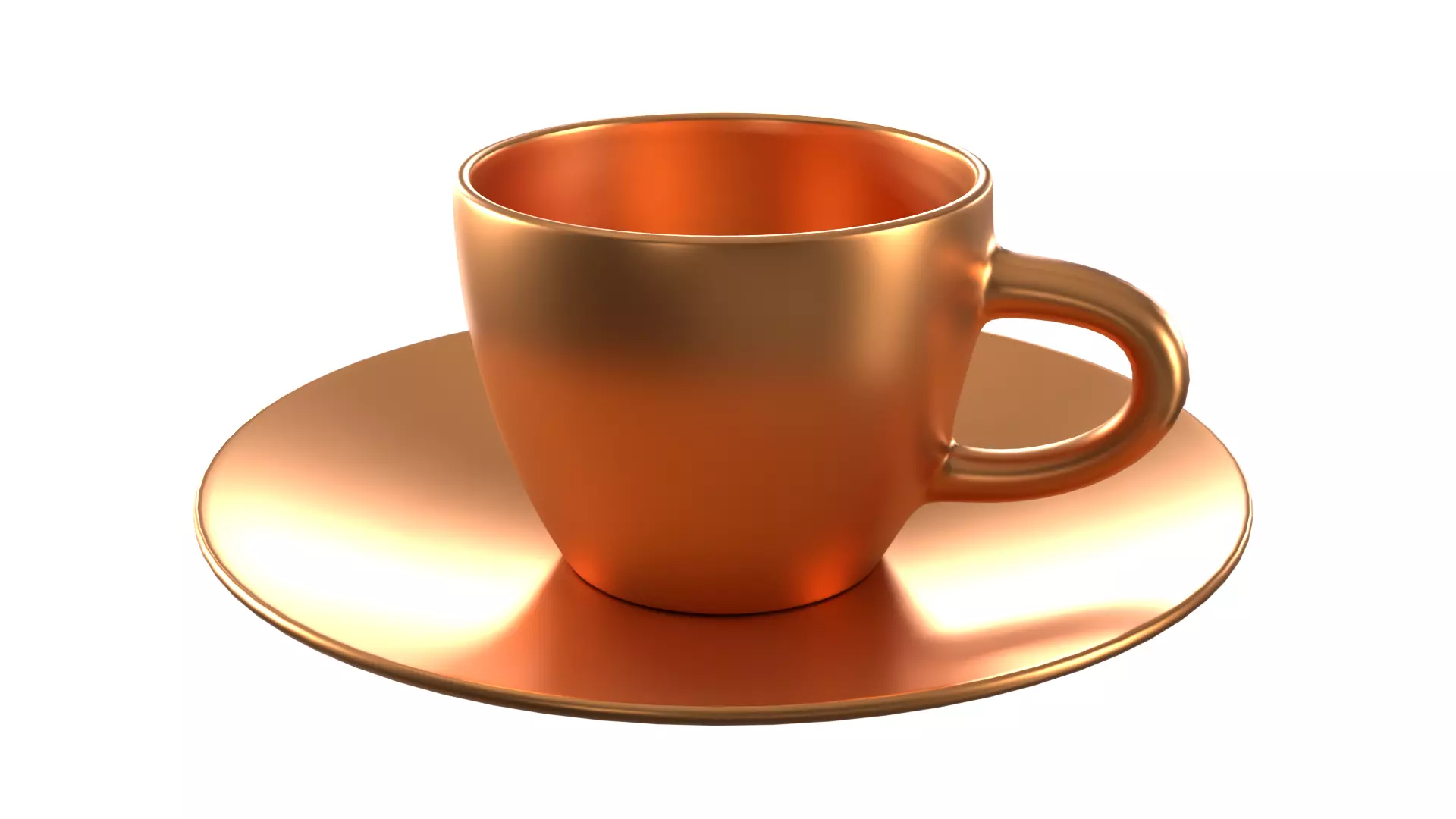 Tea Cup of Copper PBR 3D model