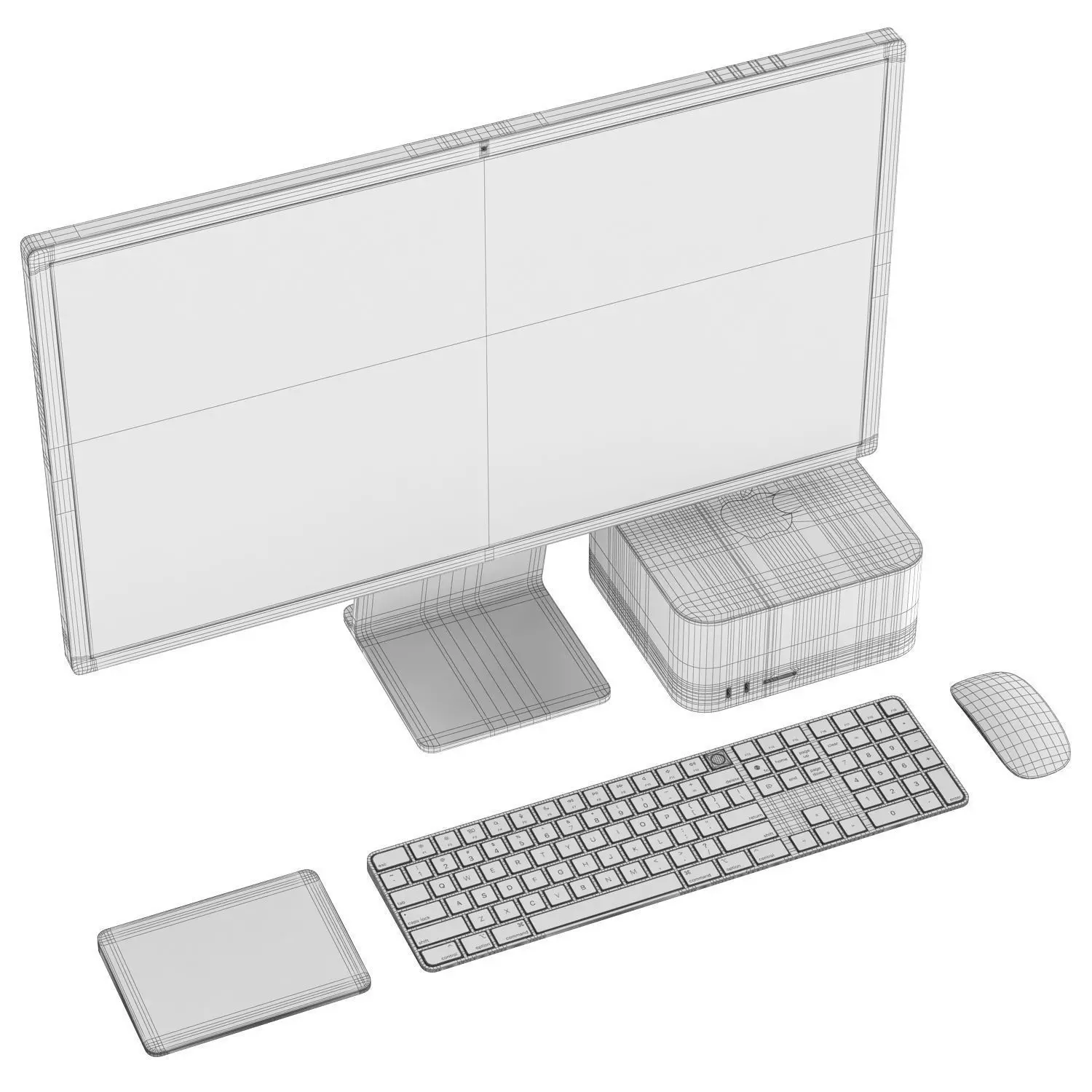 Apple Studio Display and Mac studio full set 3D model 3D model_10