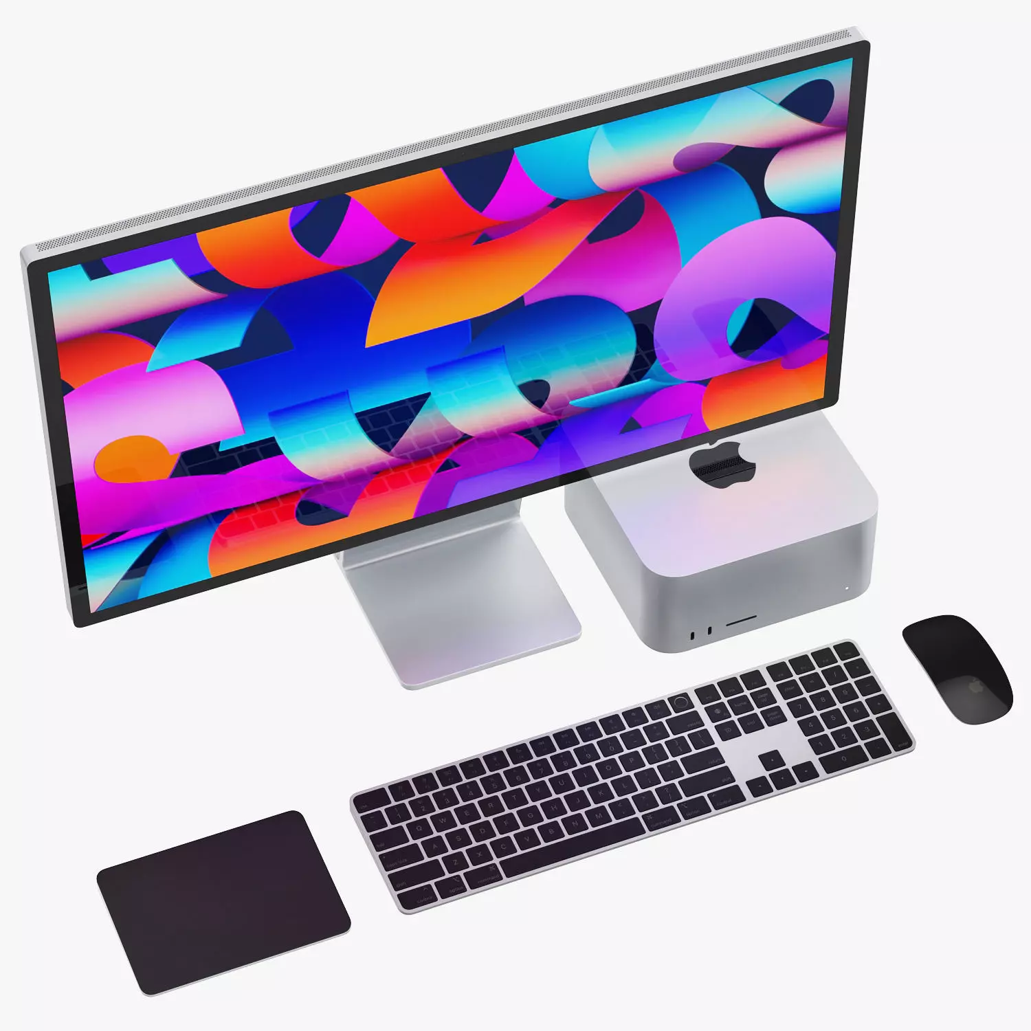 Apple Studio Display and Mac studio full set 3D model 3D model_5