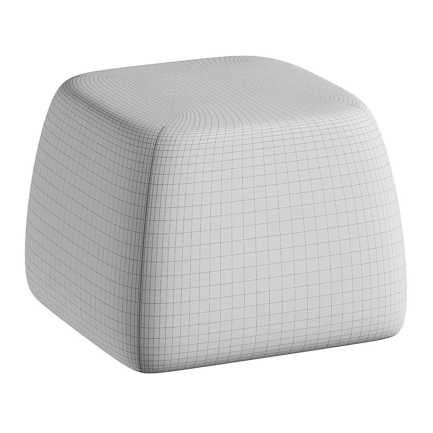 pouf creamy 3D model_6