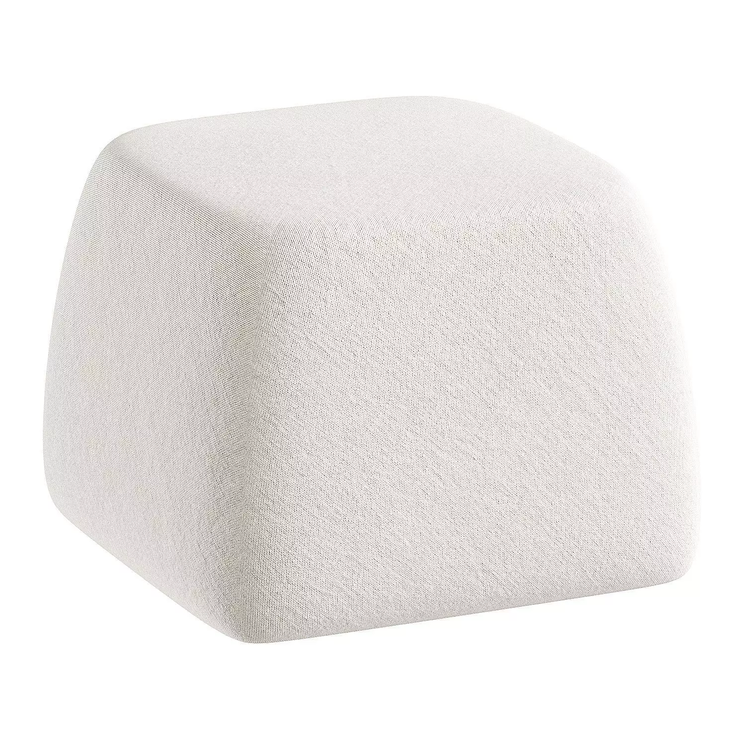 pouf creamy 3D model_1