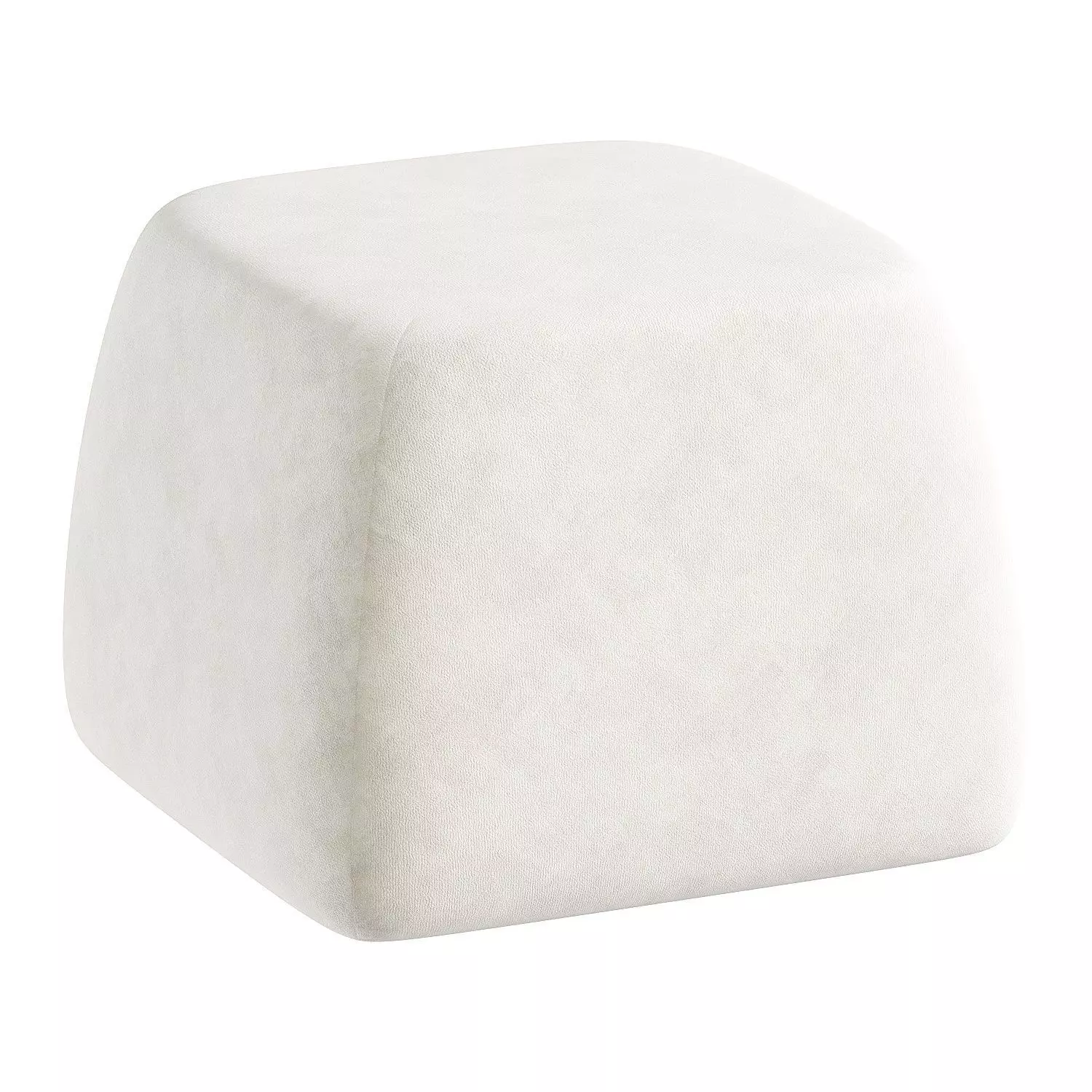 pouf creamy 3D model_2