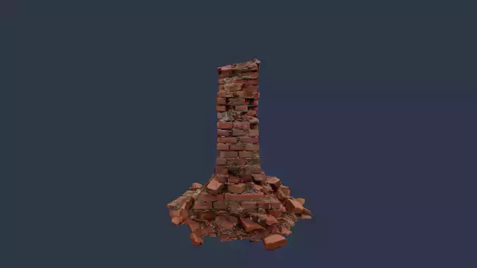 Destroyed Brick Wall